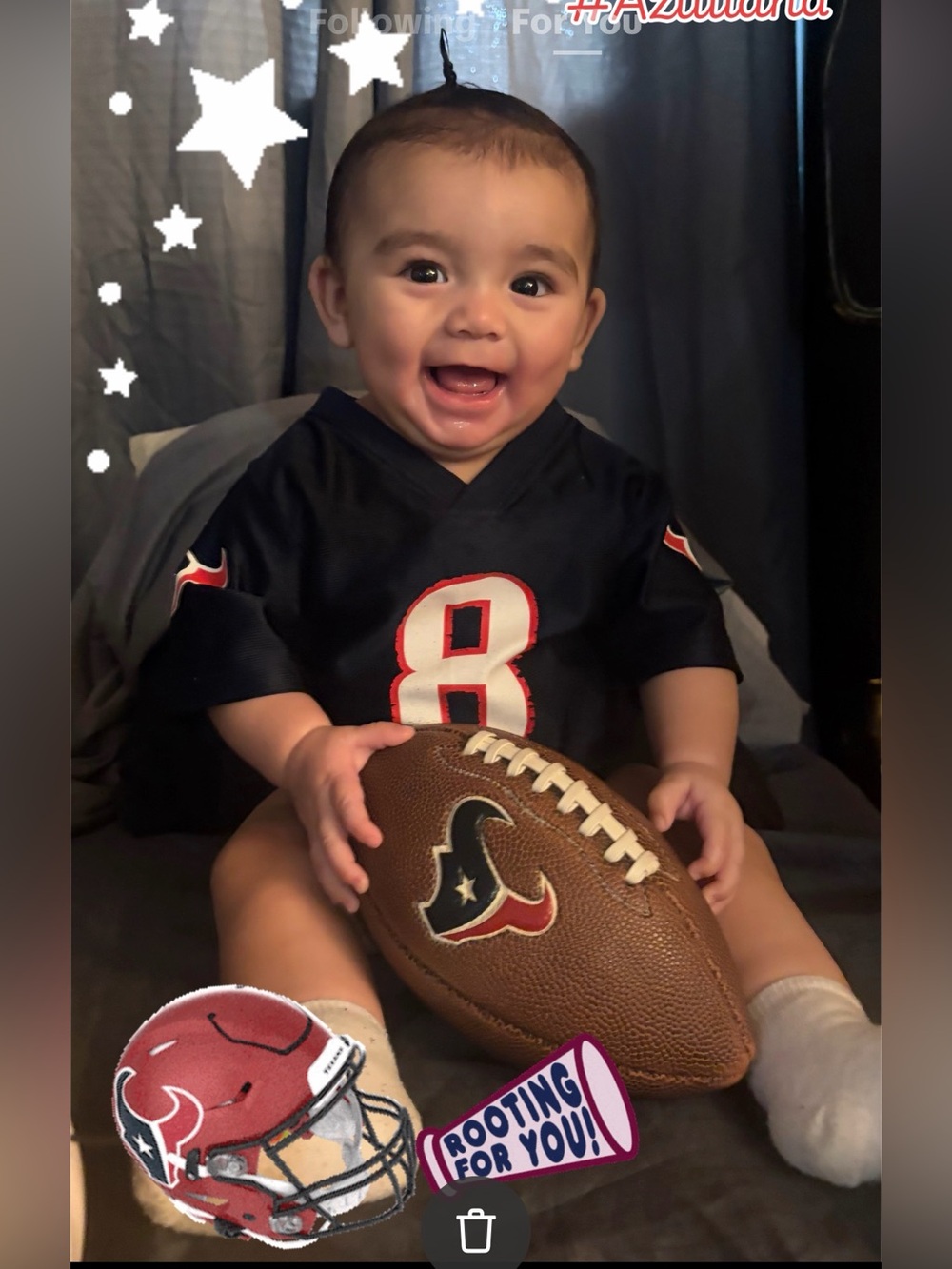 🏈THROWBACK🏈Houston Texans Baby Football Jersey - Navy #8 David Carr